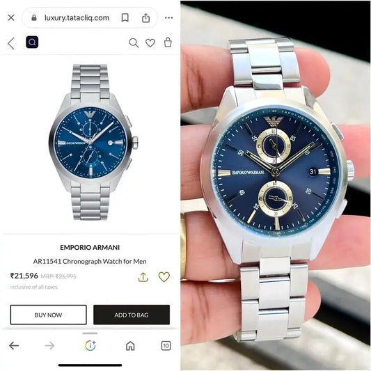 Emporio Armani Silver Blue
